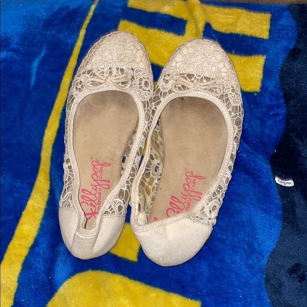 Jellypop Cream Lace Flats